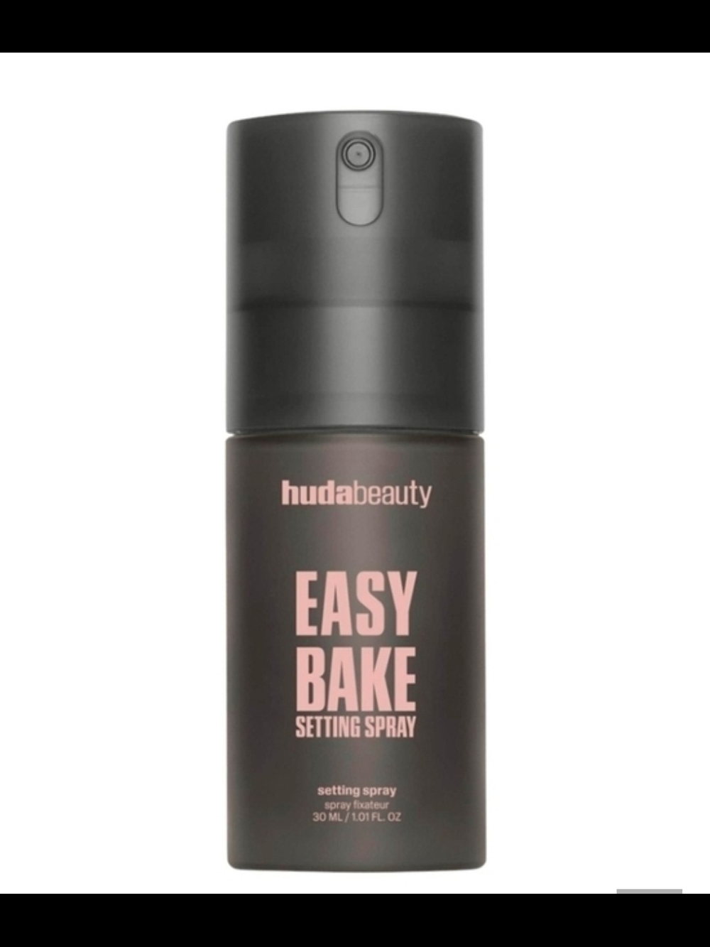 HUDA BEAUTY Easy Bake Setting Spray - Black Bottle with Pink Text